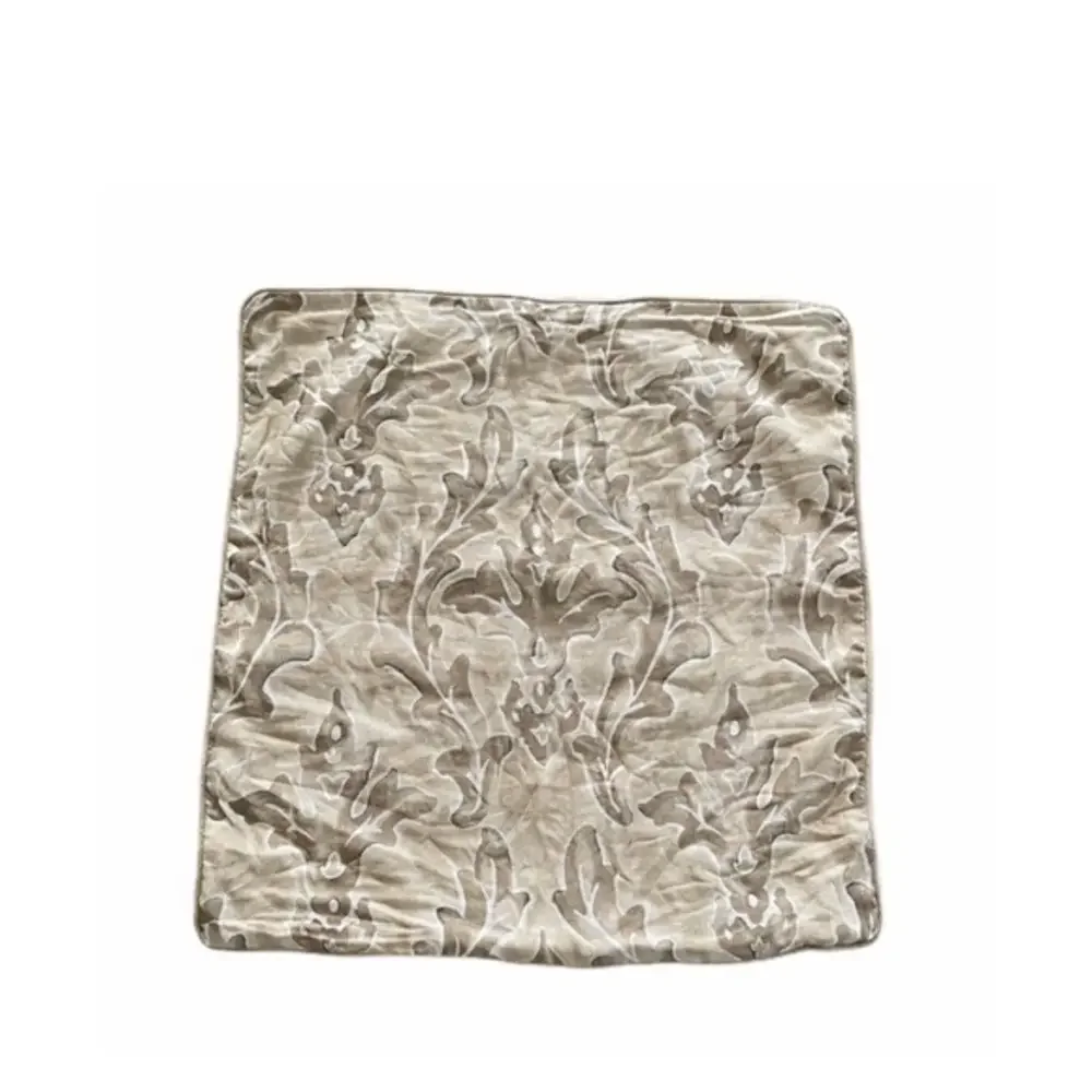 Restoration Hardware‎ Linen Beige Neutral Leaf Replacement Pillow Cover 20x20